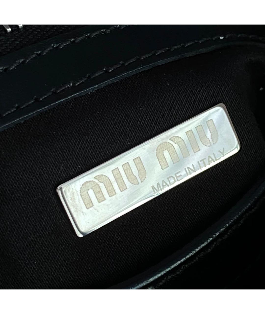 MIU MIU Черная кожаная сумка через плечо, фото 7