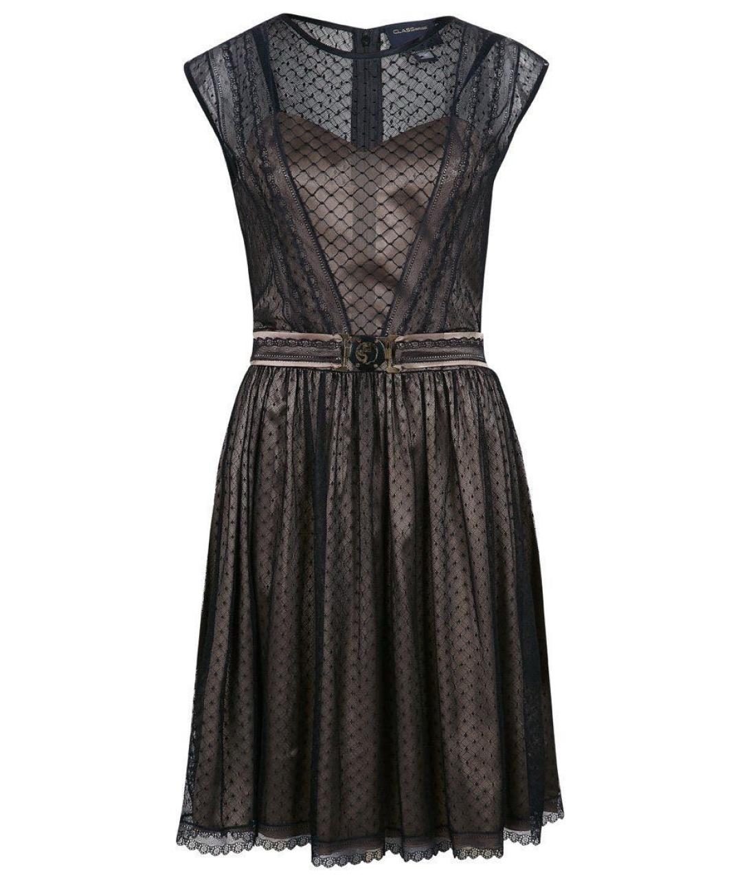 CAVALLI CLASS Бежевое шелковое вечернее платье, фото 1