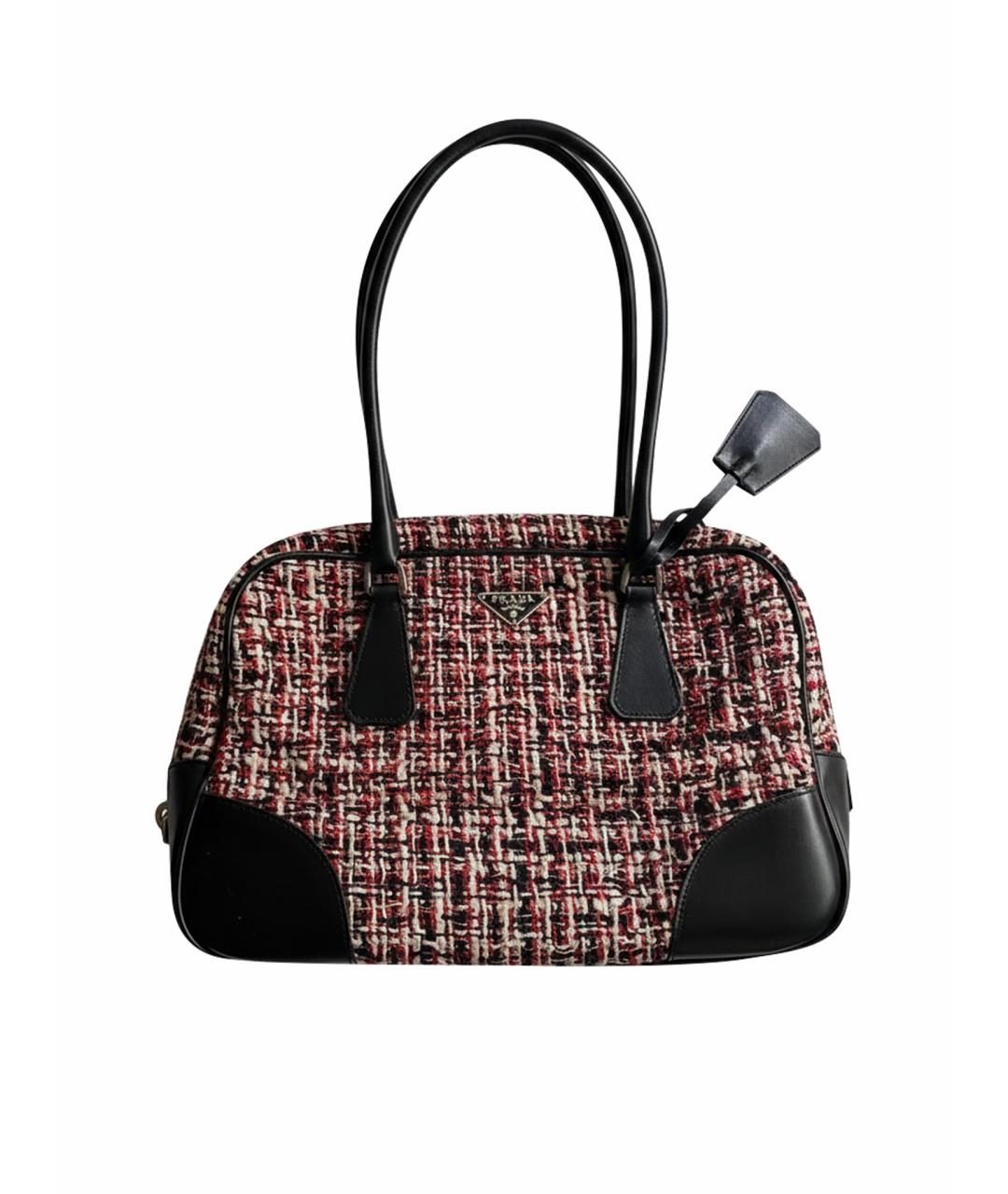PRADA Мульти твидовая сумка с короткими ручками, фото 1