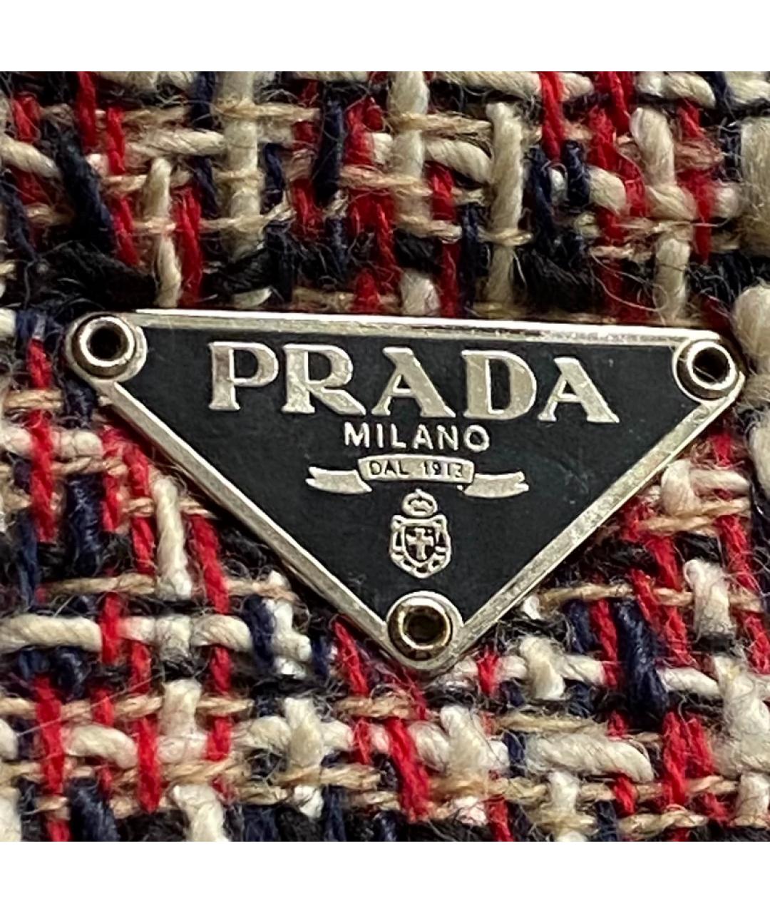 PRADA Мульти твидовая сумка с короткими ручками, фото 3