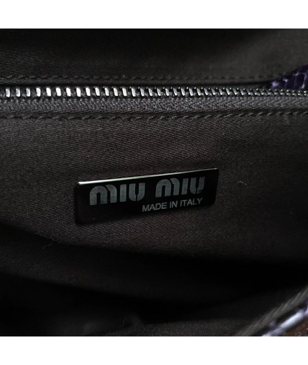 MIU MIU Фиолетовая кожаная сумка через плечо, фото 3