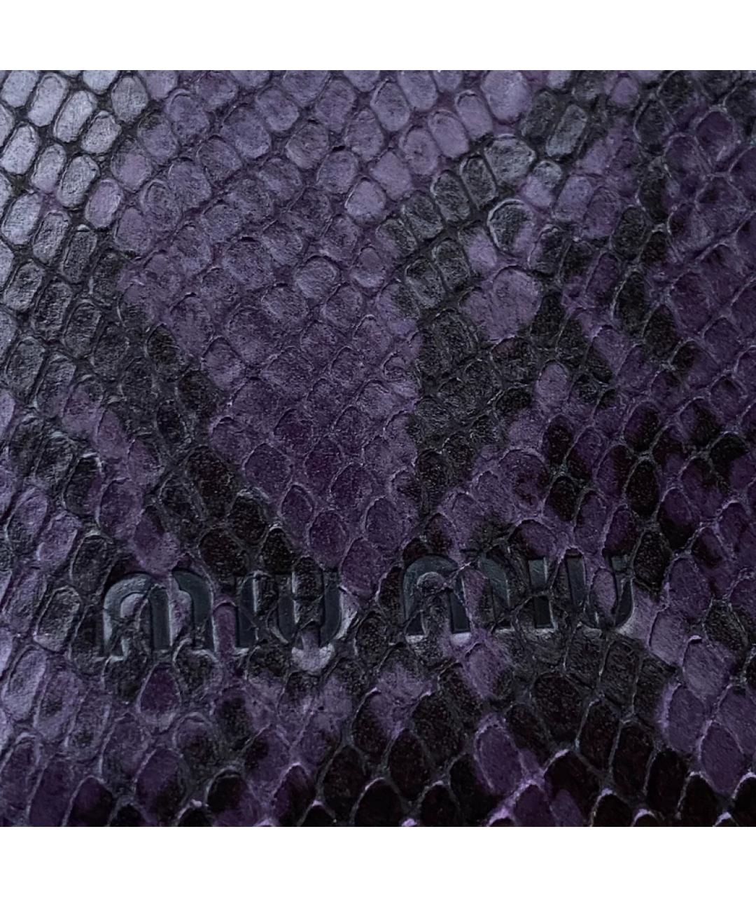 MIU MIU Фиолетовая кожаная сумка через плечо, фото 5