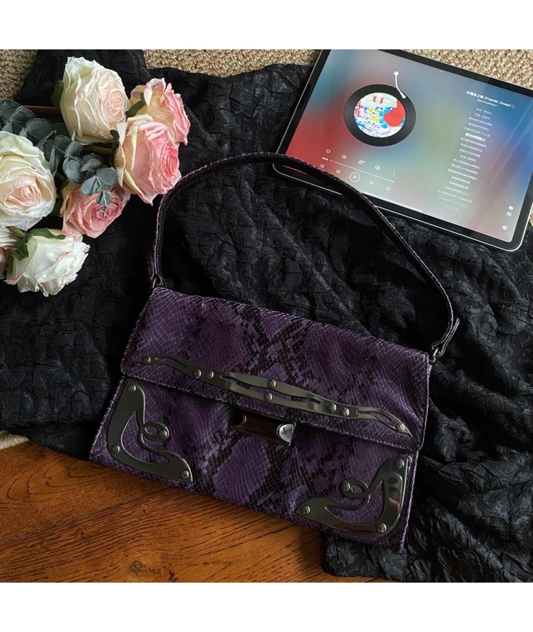 MIU MIU Фиолетовая кожаная сумка через плечо, фото 7