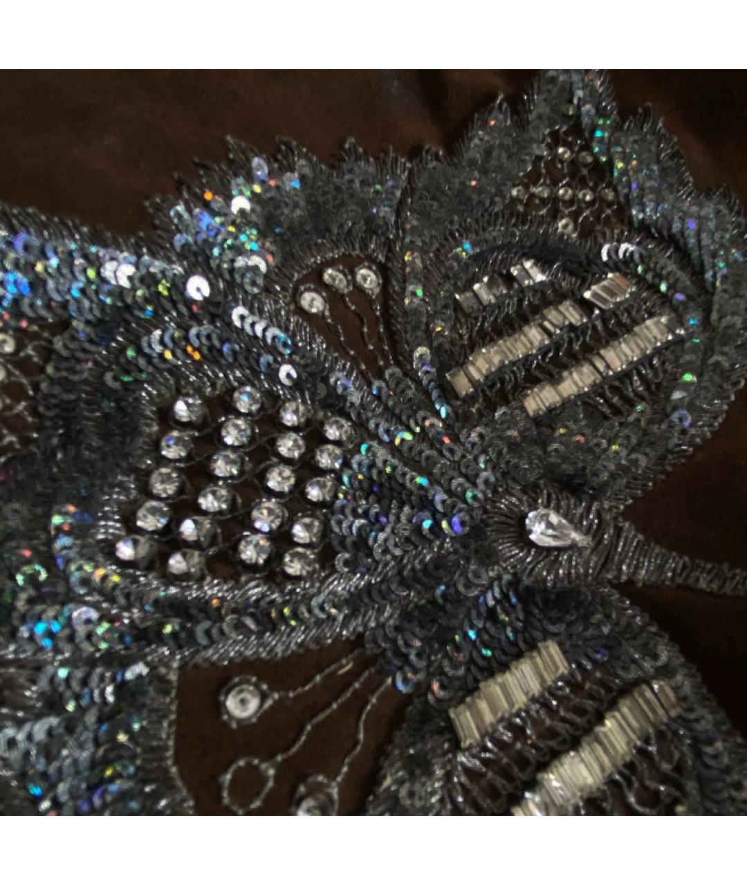 FENDI Коричневая замшевая сумка с короткими ручками, фото 2