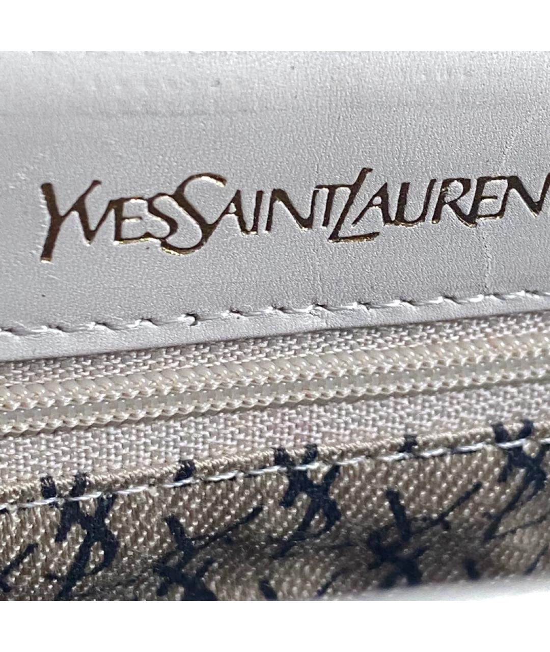 SAINT LAURENT Бежевая тканевая сумка через плечо, фото 4