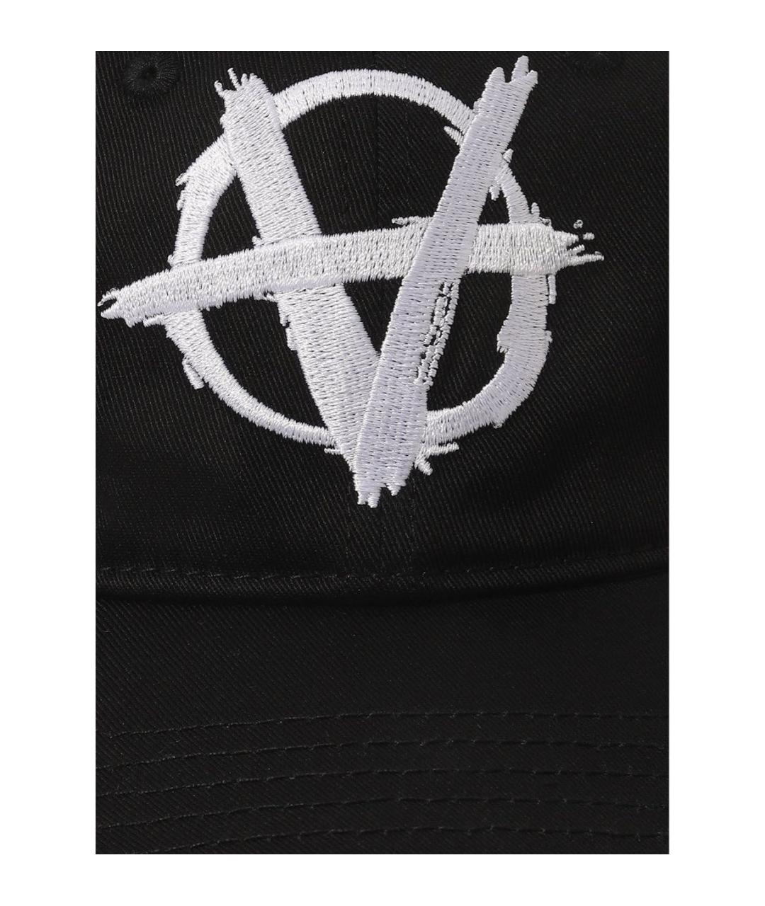VETEMENTS Черная хлопковая кепка, фото 4