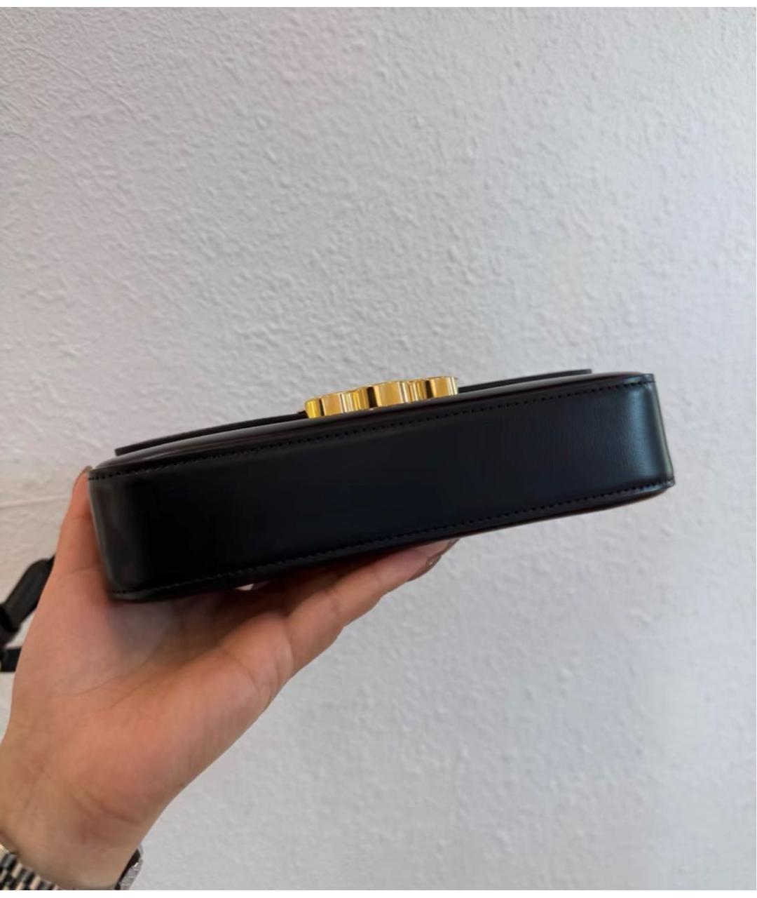 CELINE Черная кожаная сумка через плечо, фото 2