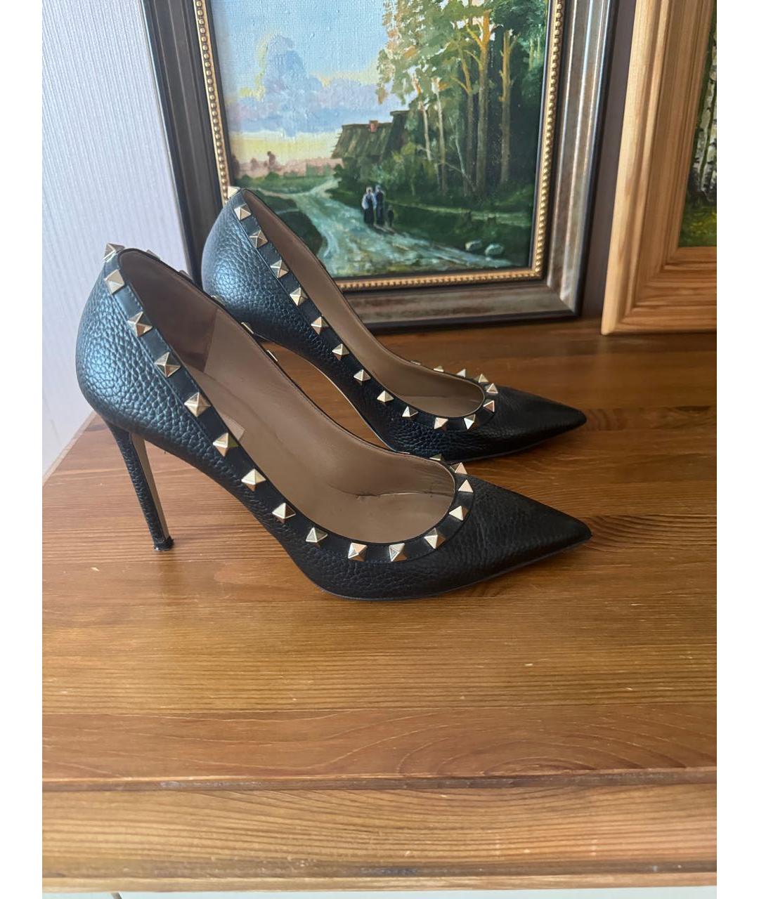 VALENTINO Черные кожаные туфли, фото 2