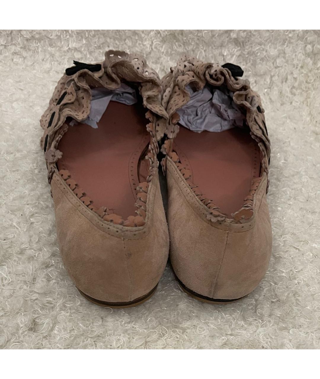 ALAIA Розовые замшевые балетки, фото 6