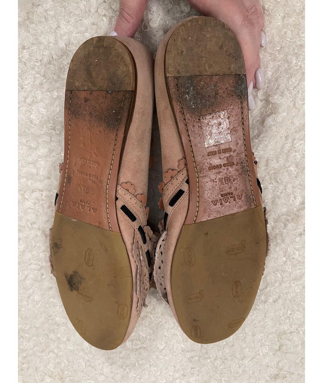 ALAIA Розовые замшевые балетки, фото 7