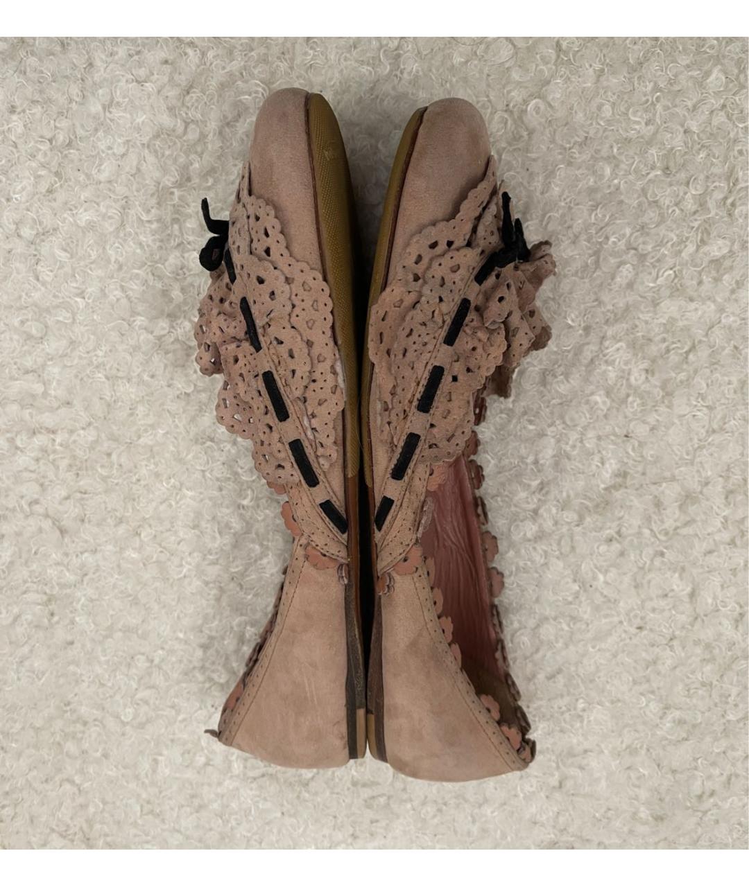 ALAIA Розовые замшевые балетки, фото 8