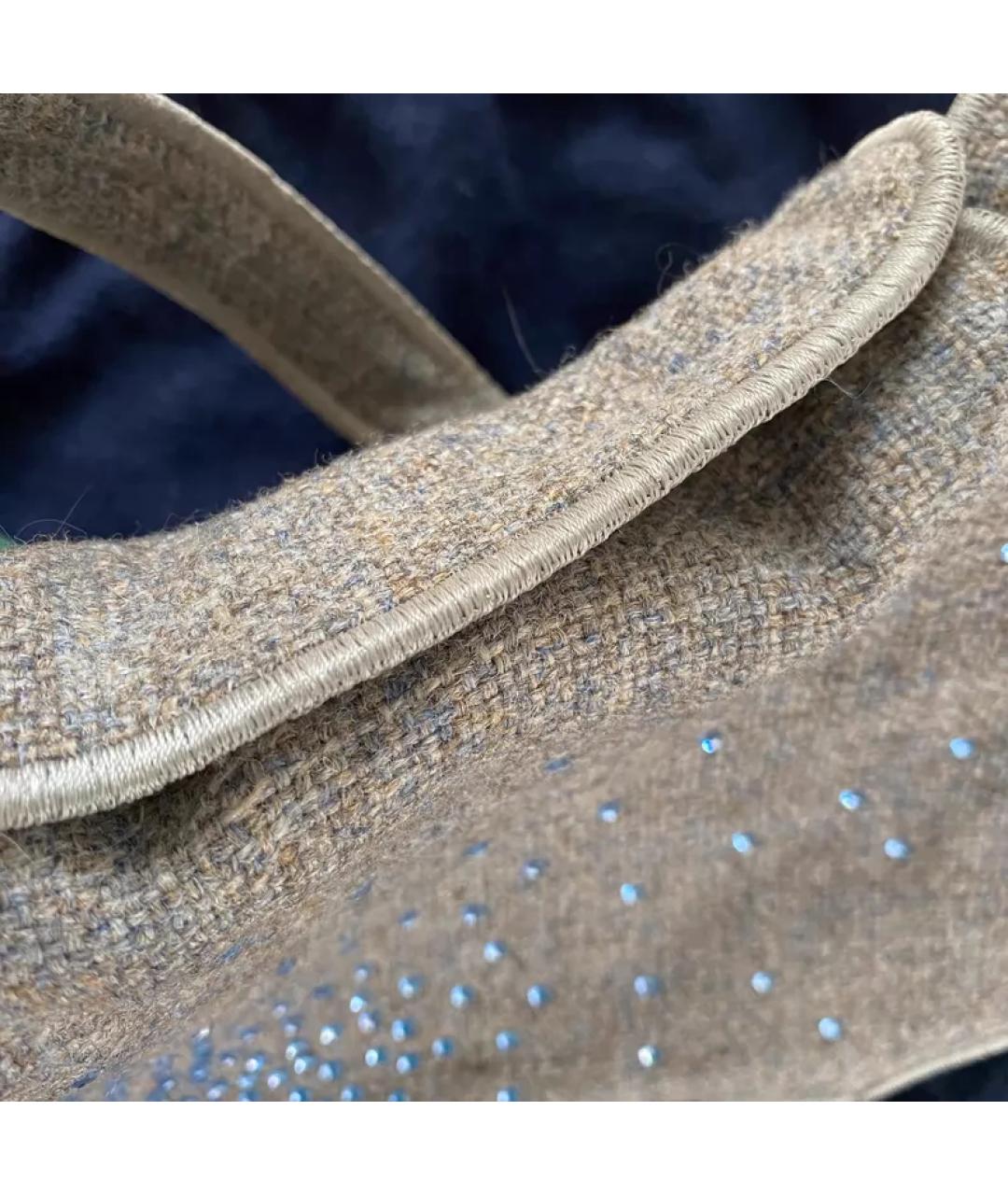 BOTTEGA VENETA Серая меховая сумка с короткими ручками, фото 5