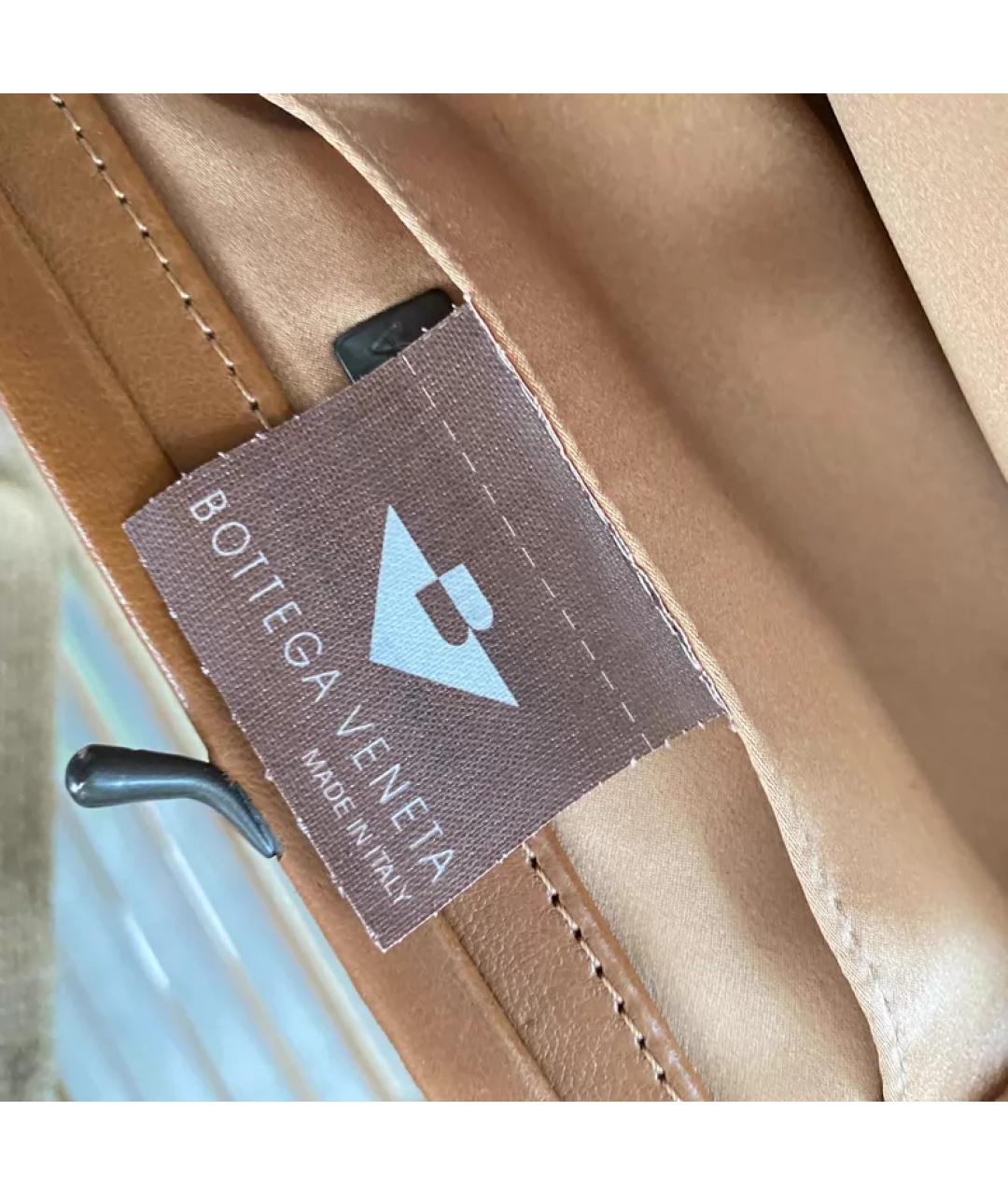 BOTTEGA VENETA Бежевая шерстяная сумка через плечо, фото 5