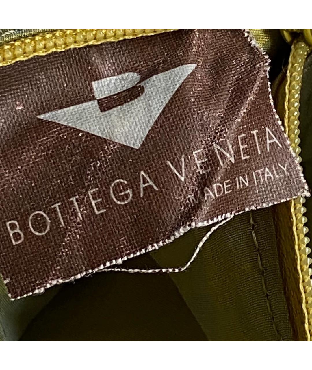 BOTTEGA VENETA Зеленая тканевая сумка с короткими ручками, фото 8