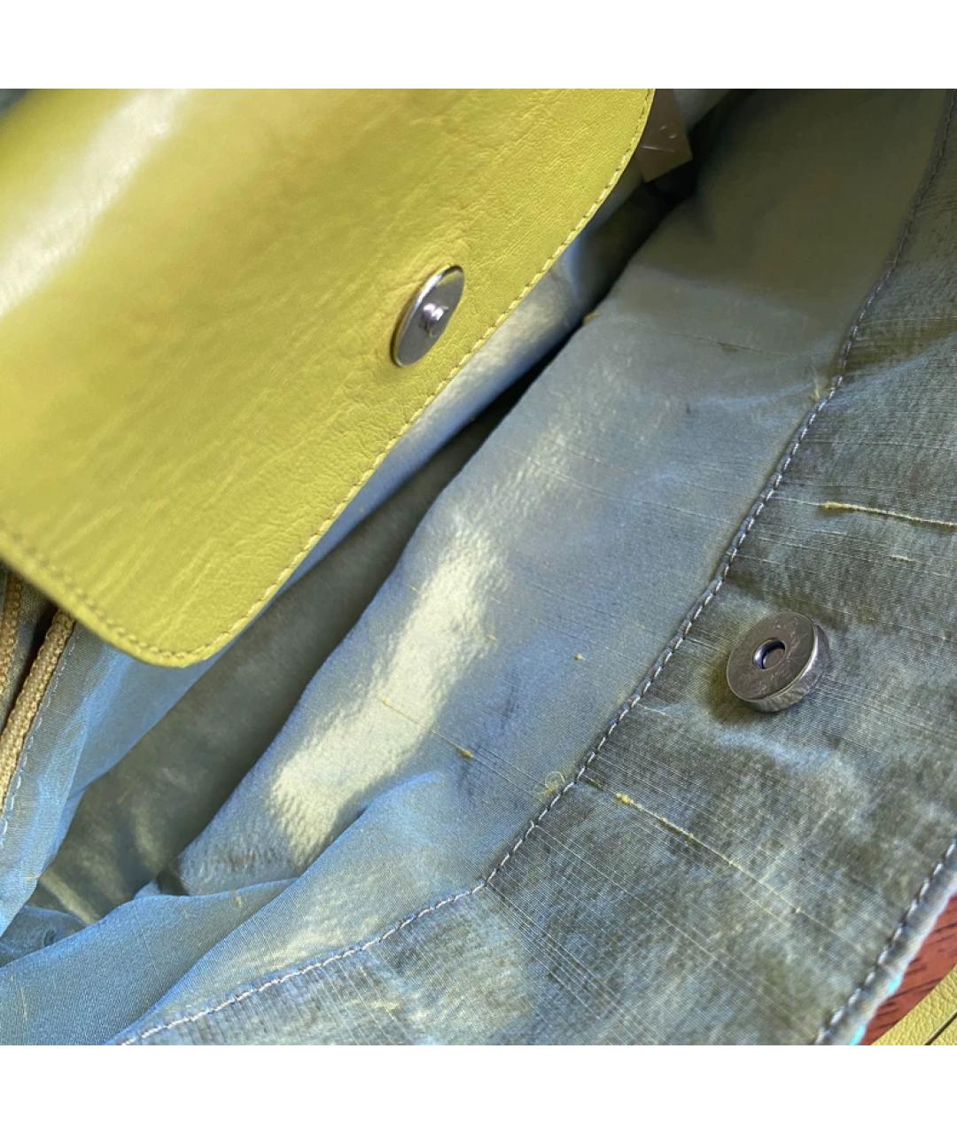 BOTTEGA VENETA Зеленая тканевая сумка с короткими ручками, фото 3