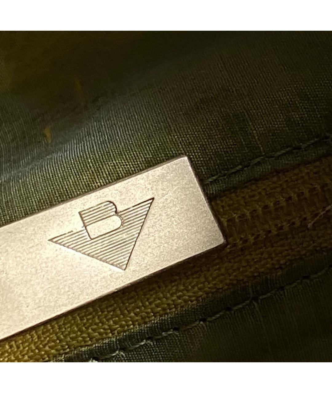 BOTTEGA VENETA Зеленая тканевая сумка с короткими ручками, фото 6