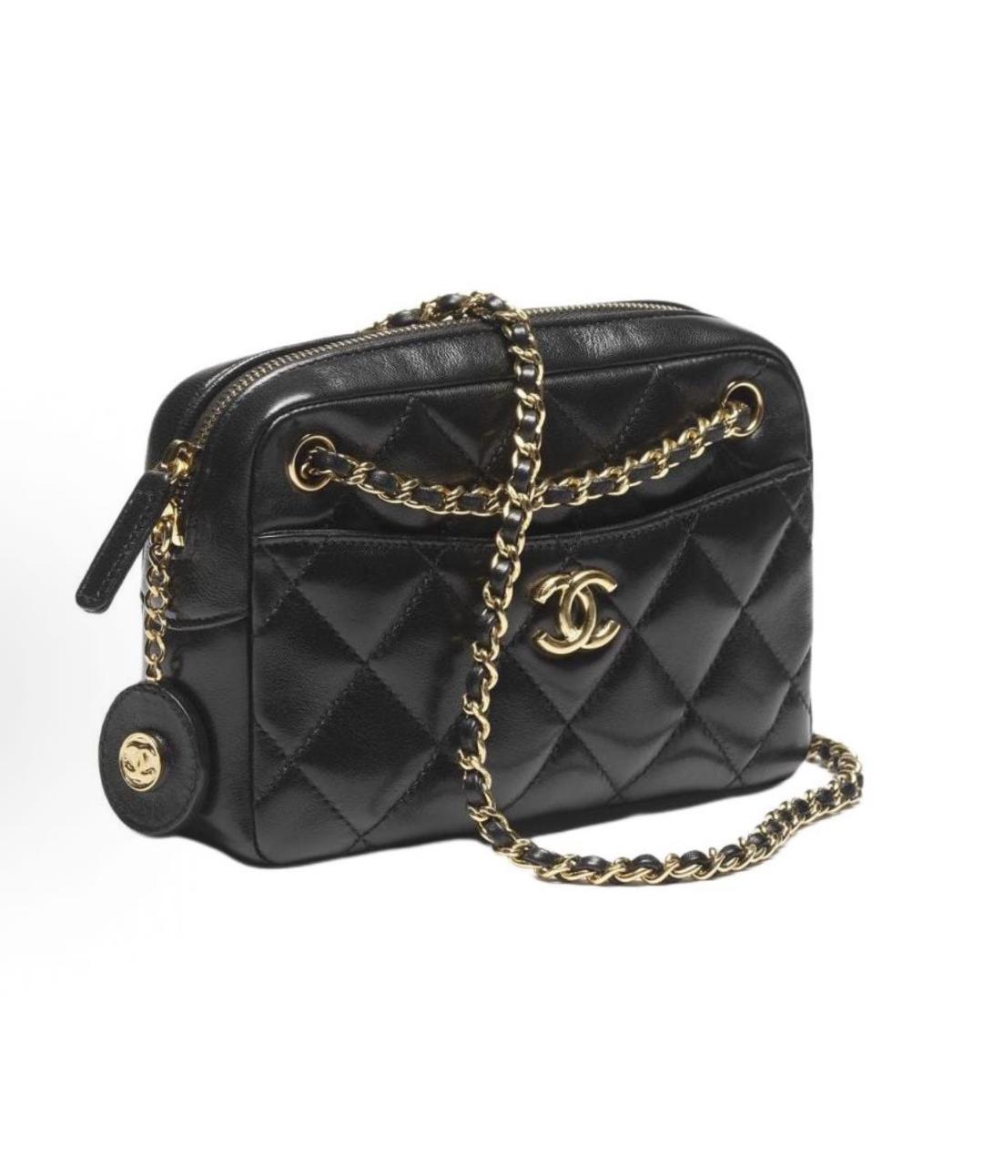CHANEL Черная кожаная сумка через плечо, фото 2