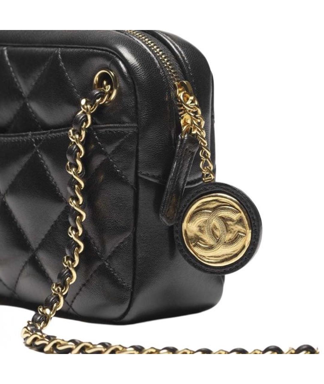 CHANEL Черная кожаная сумка через плечо, фото 4