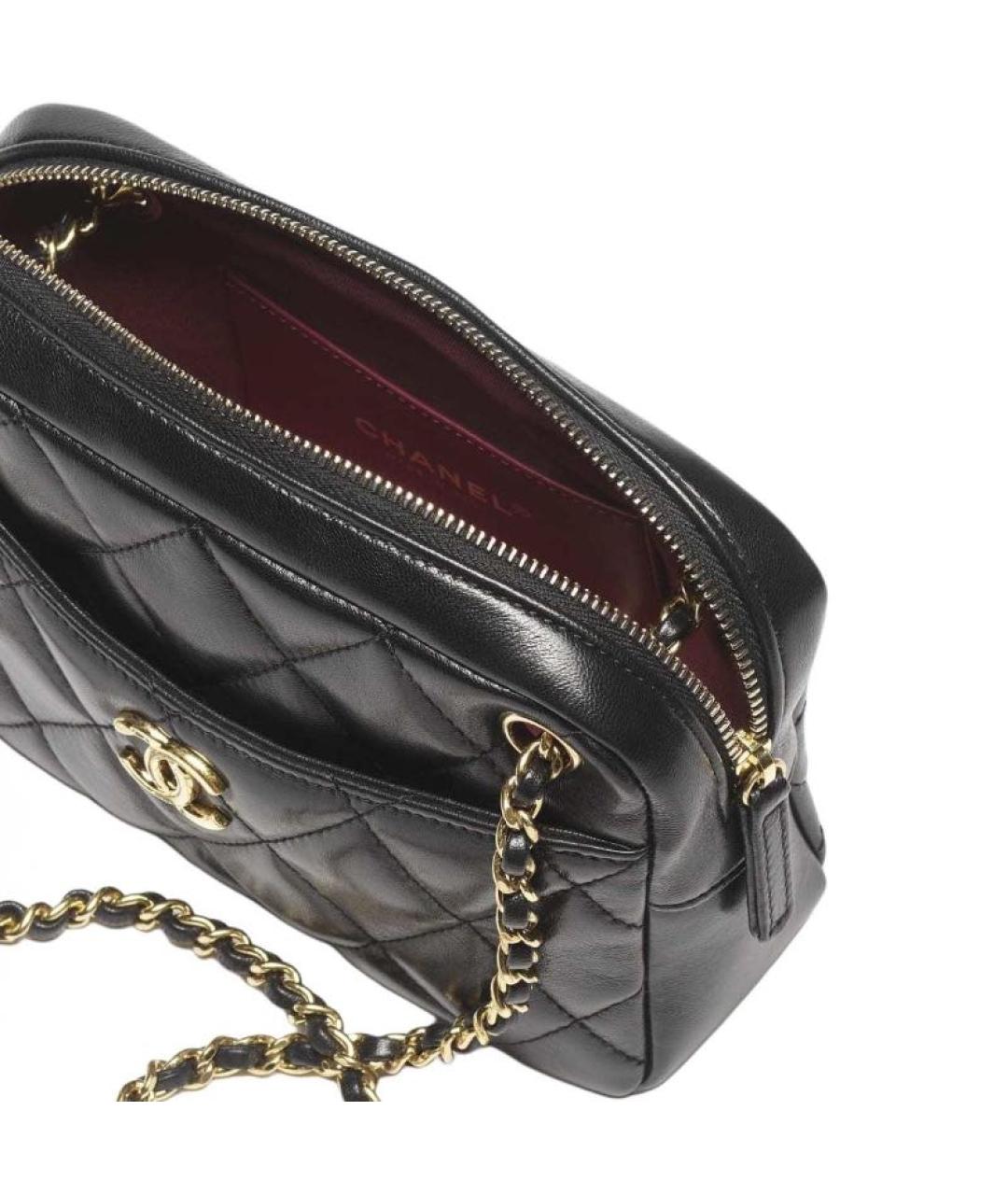 CHANEL Черная кожаная сумка через плечо, фото 3