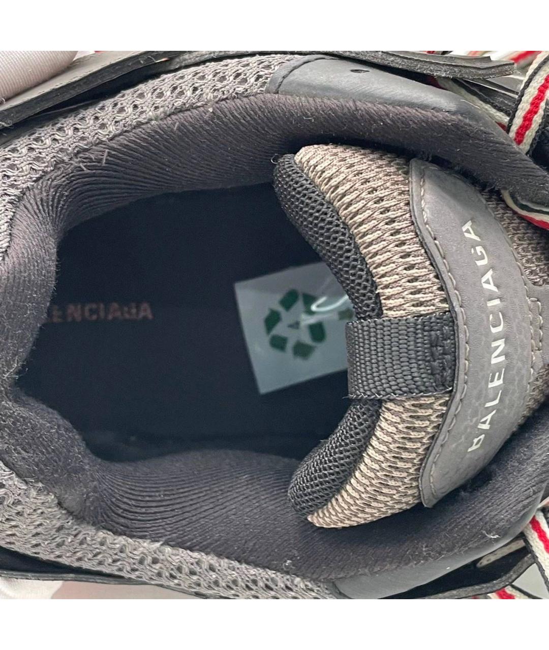 BALENCIAGA Черные текстильные низкие кроссовки / кеды, фото 3