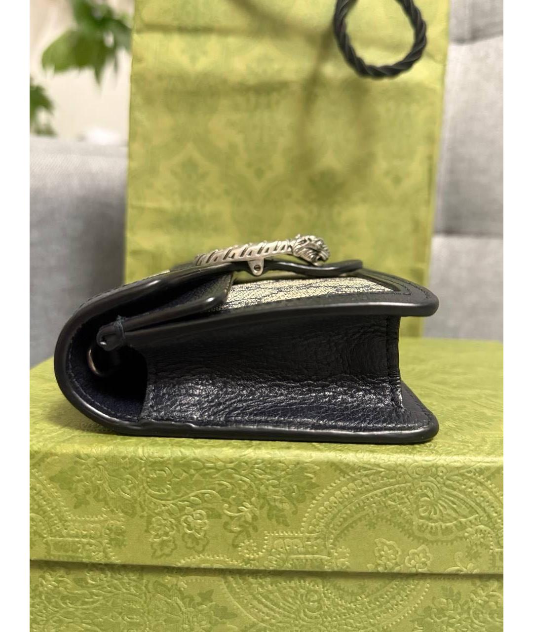 GUCCI Черная кожаная сумка через плечо, фото 6