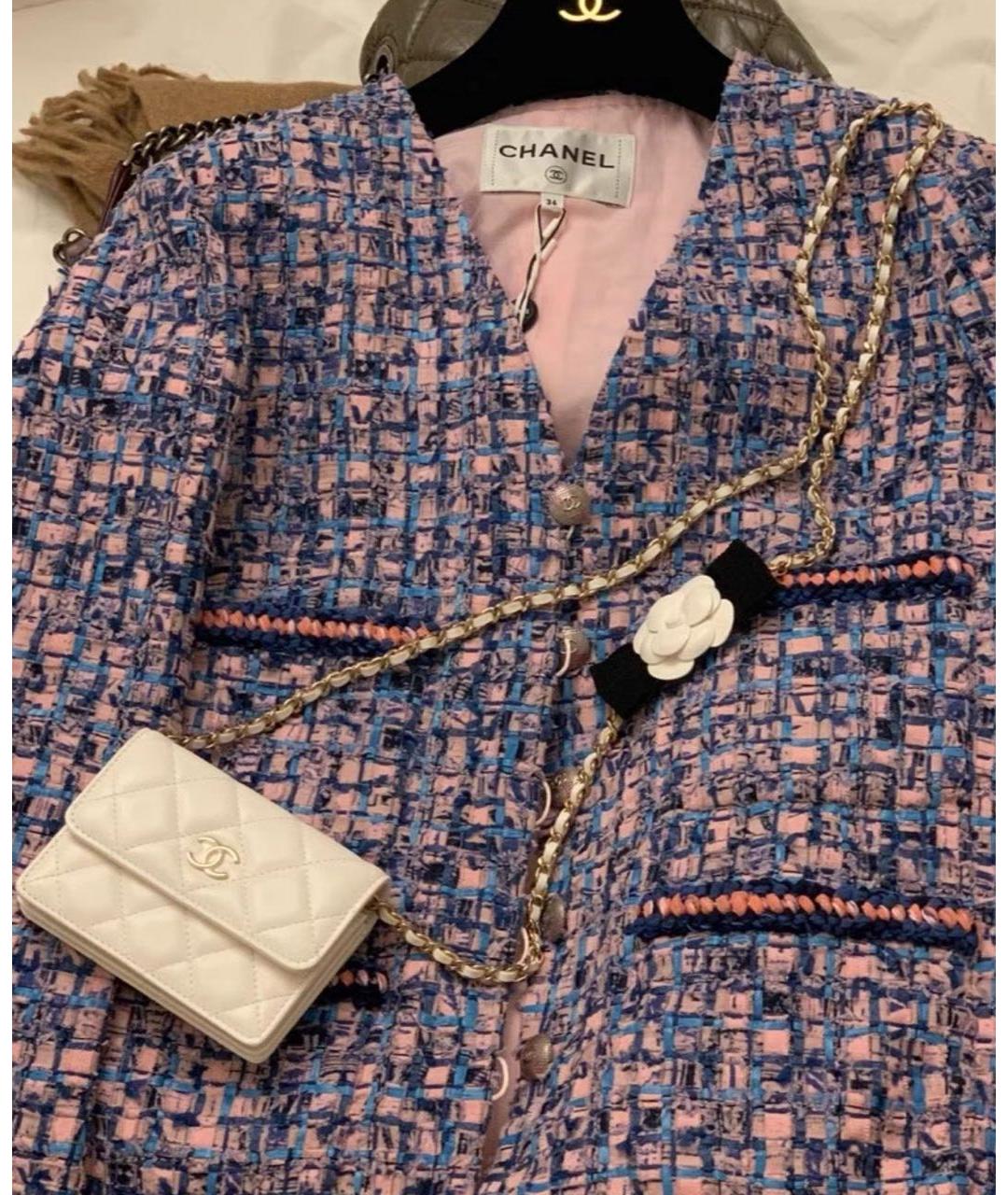 CHANEL Белая кожаная сумка через плечо, фото 3