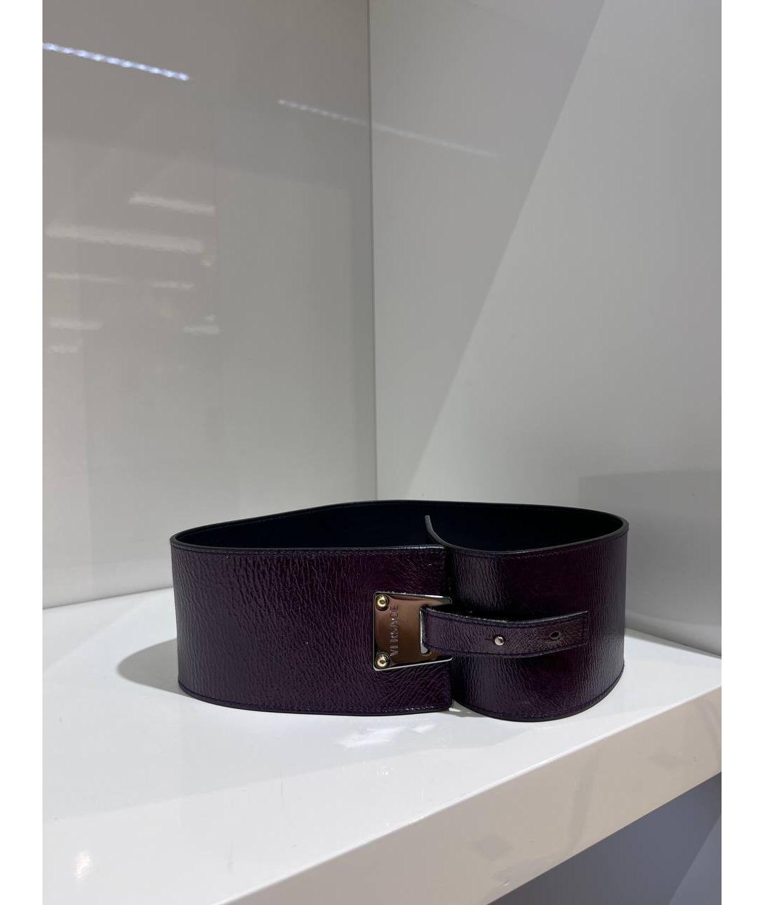 VERSACE Фиолетовый кожаный ремень, фото 4