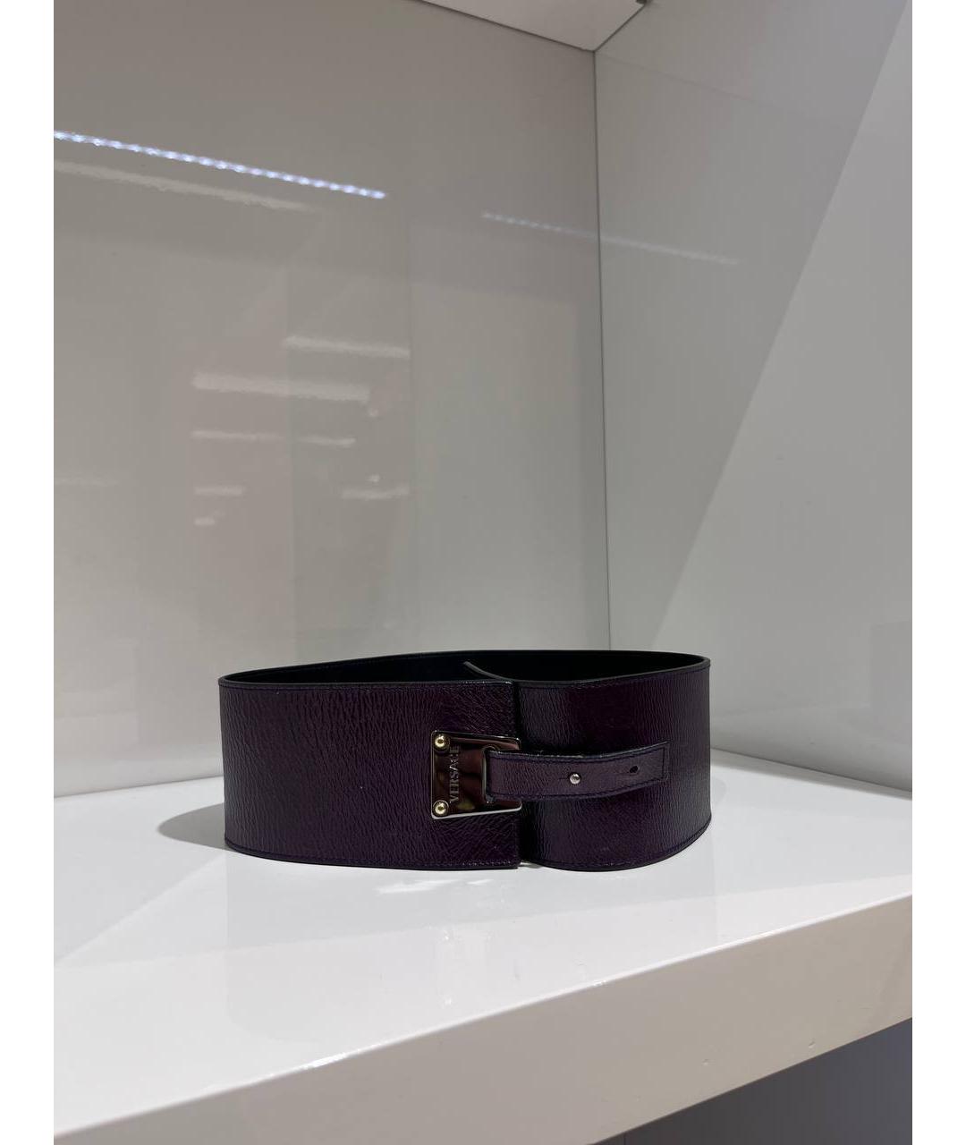 VERSACE Фиолетовый кожаный ремень, фото 2