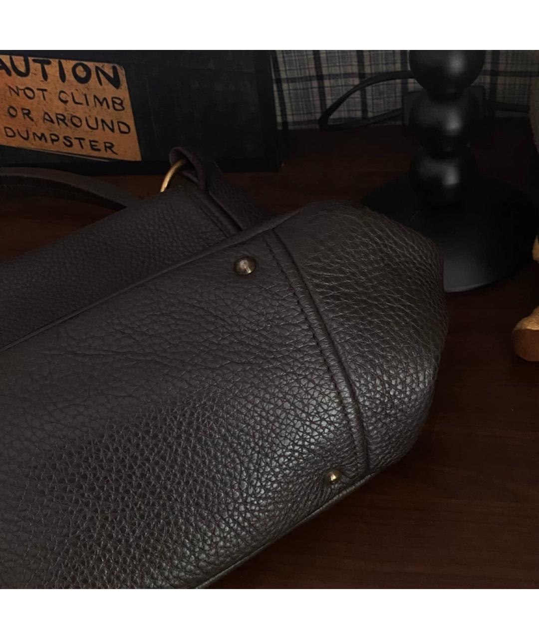 MIU MIU Коричневая кожаная сумка через плечо, фото 3