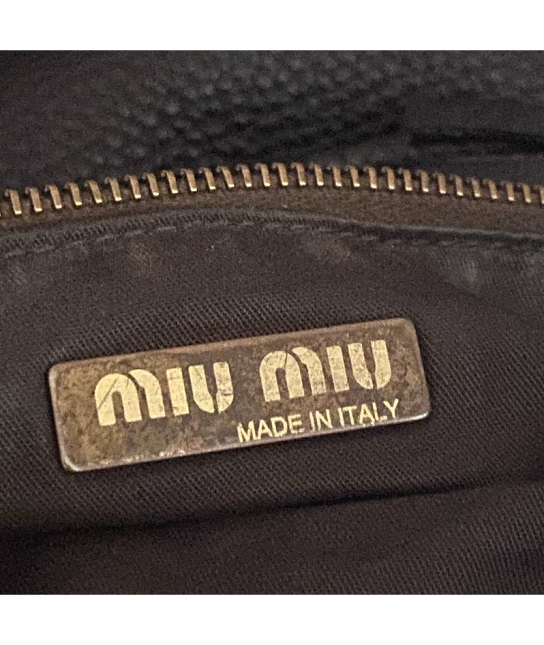 MIU MIU Коричневая кожаная сумка через плечо, фото 6
