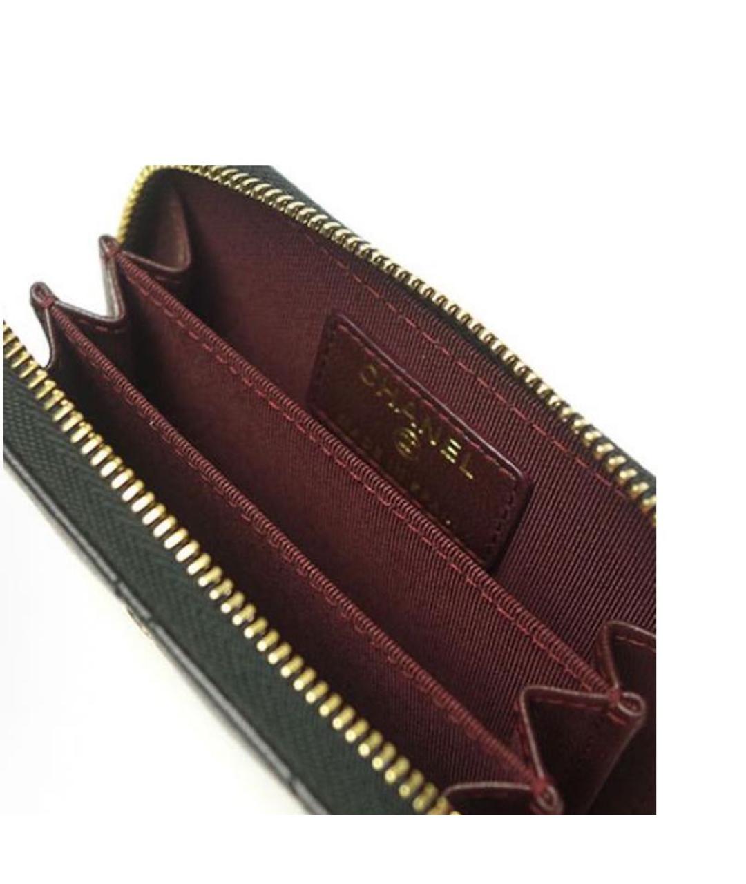 CHANEL Черный кожаный кошелек, фото 2