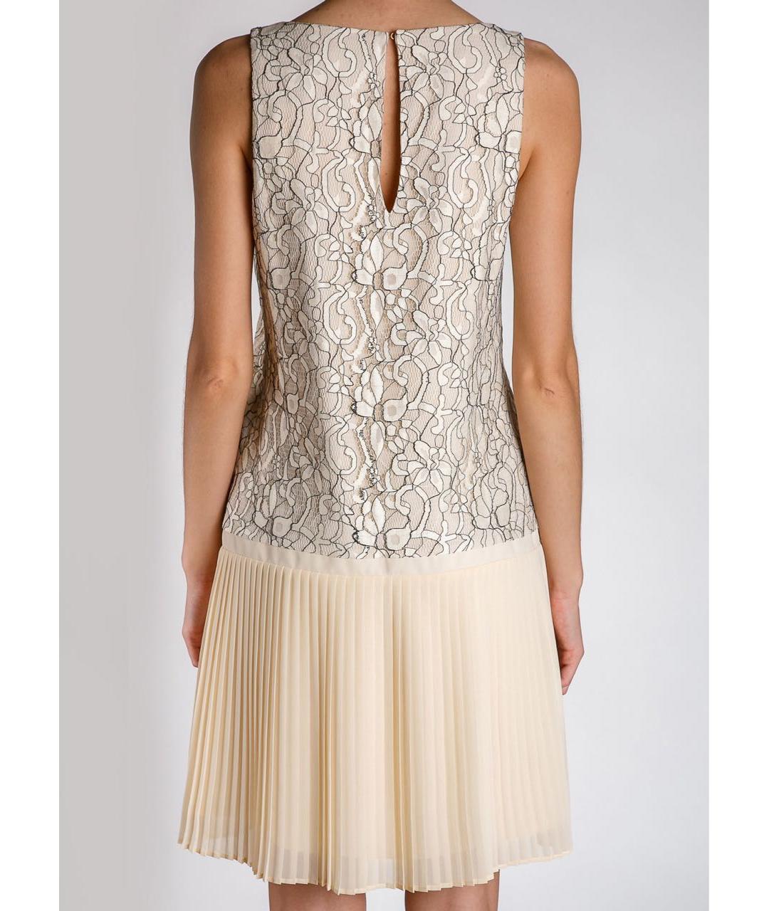 BLUMARINE Бежевое полиэстеровое коктейльное платье, фото 4