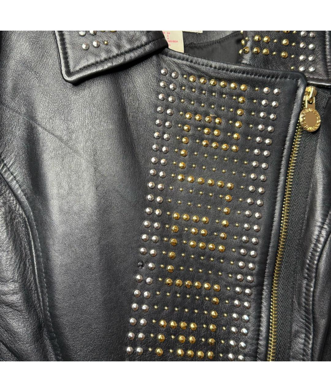 VERSACE Черная кожаная куртка, фото 2