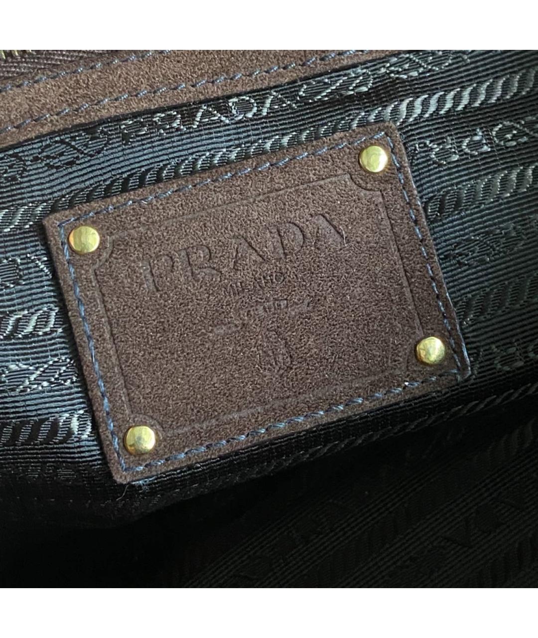 PRADA Синяя деним сумка с короткими ручками, фото 7