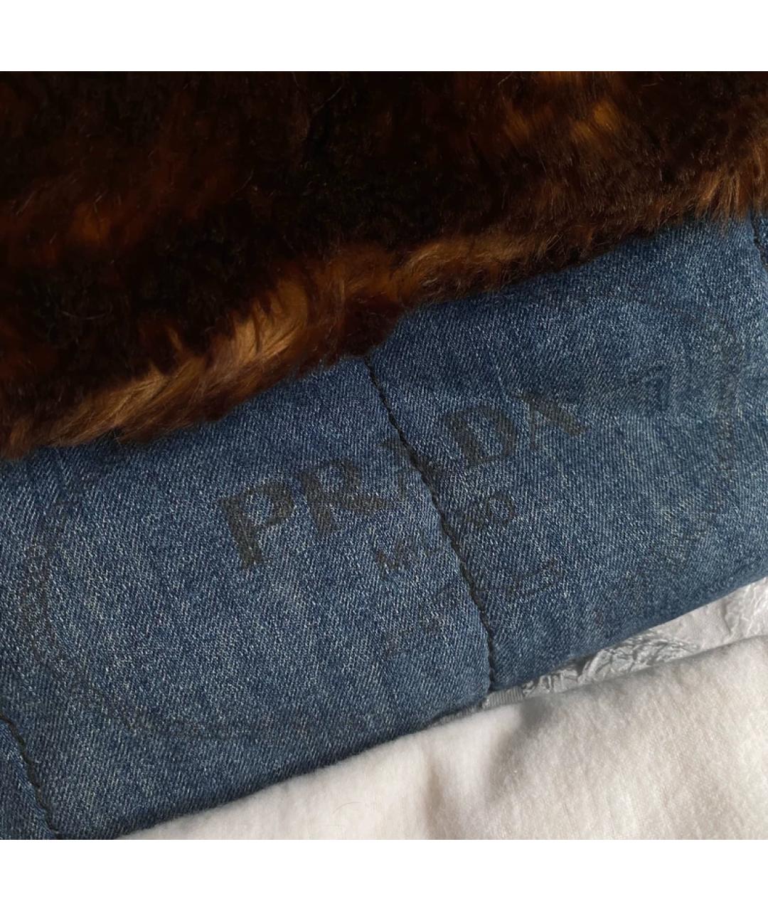 PRADA Синяя деним сумка с короткими ручками, фото 2