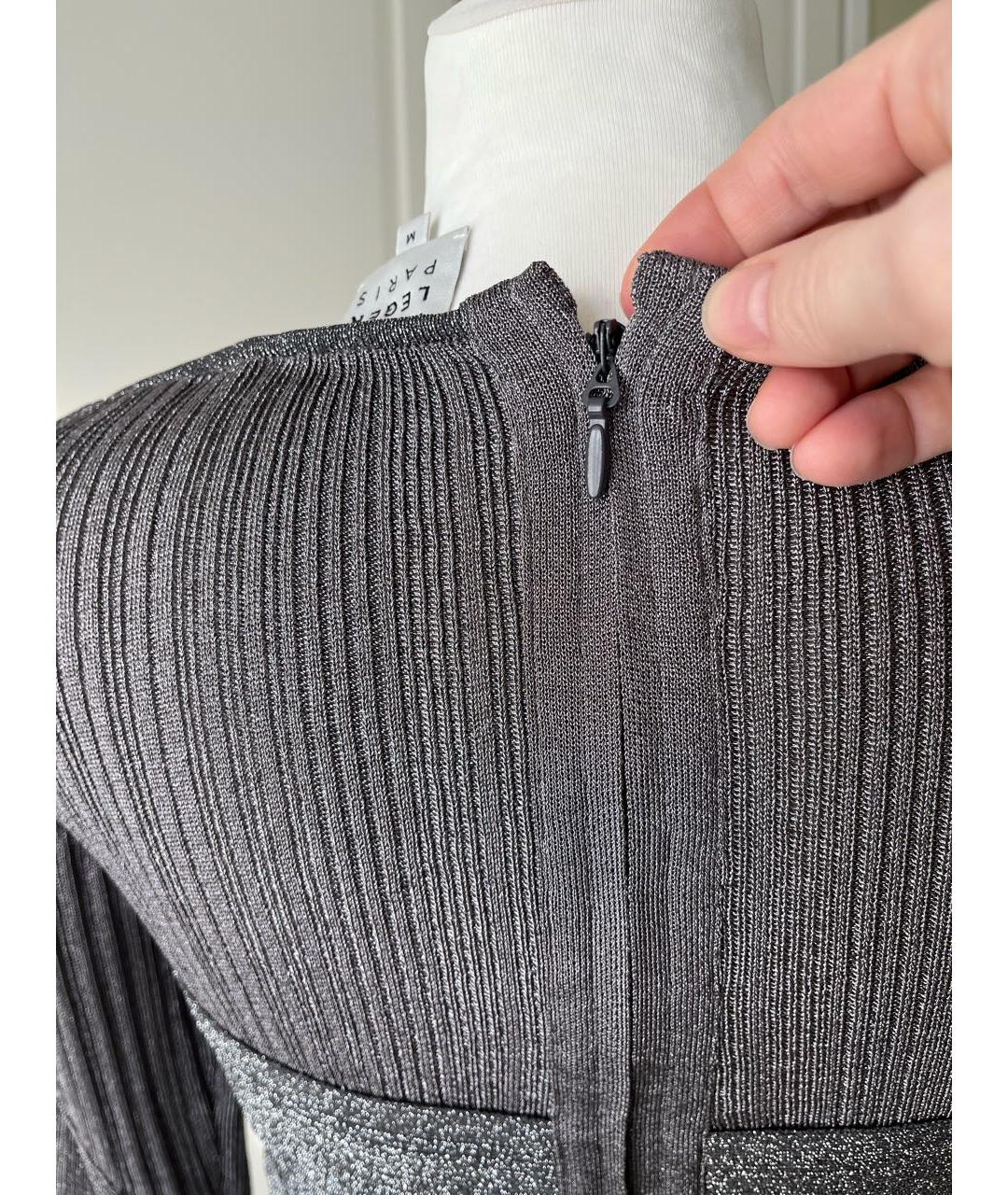 HERVE LEGER Черное вискозное вечернее платье, фото 7