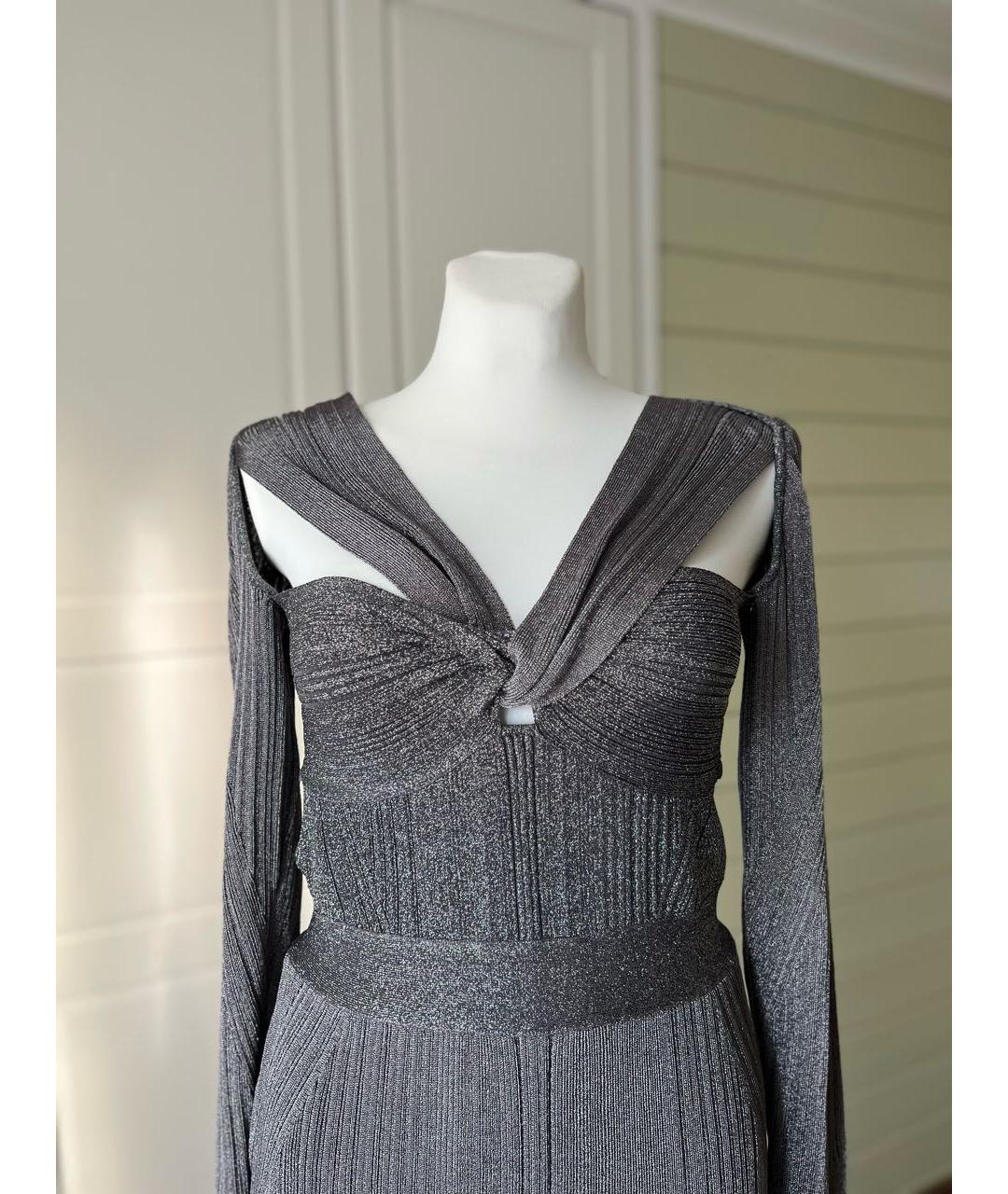 HERVE LEGER Черное вискозное вечернее платье, фото 4