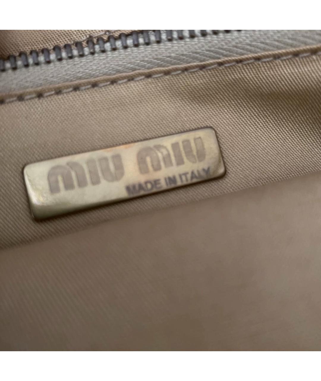MIU MIU Розовая кожаная сумка через плечо, фото 6