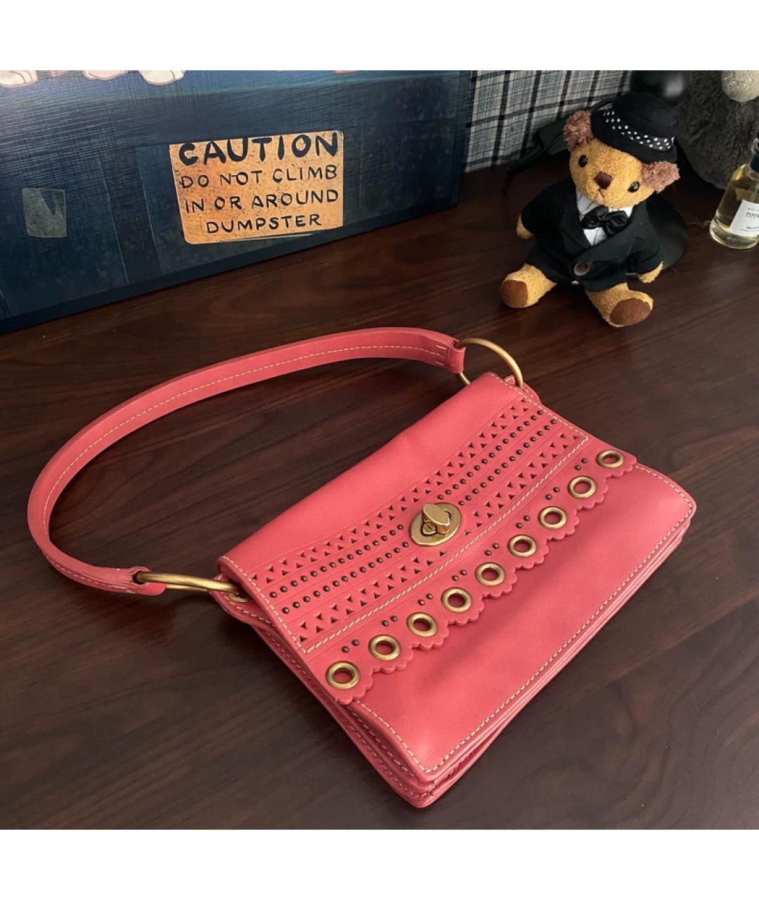 MIU MIU Розовая кожаная сумка через плечо, фото 2