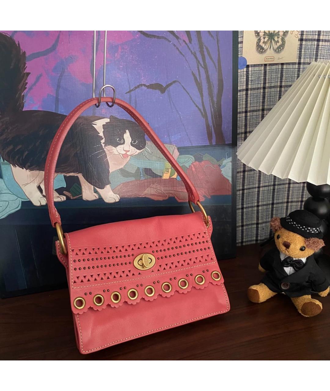 MIU MIU Розовая кожаная сумка через плечо, фото 8