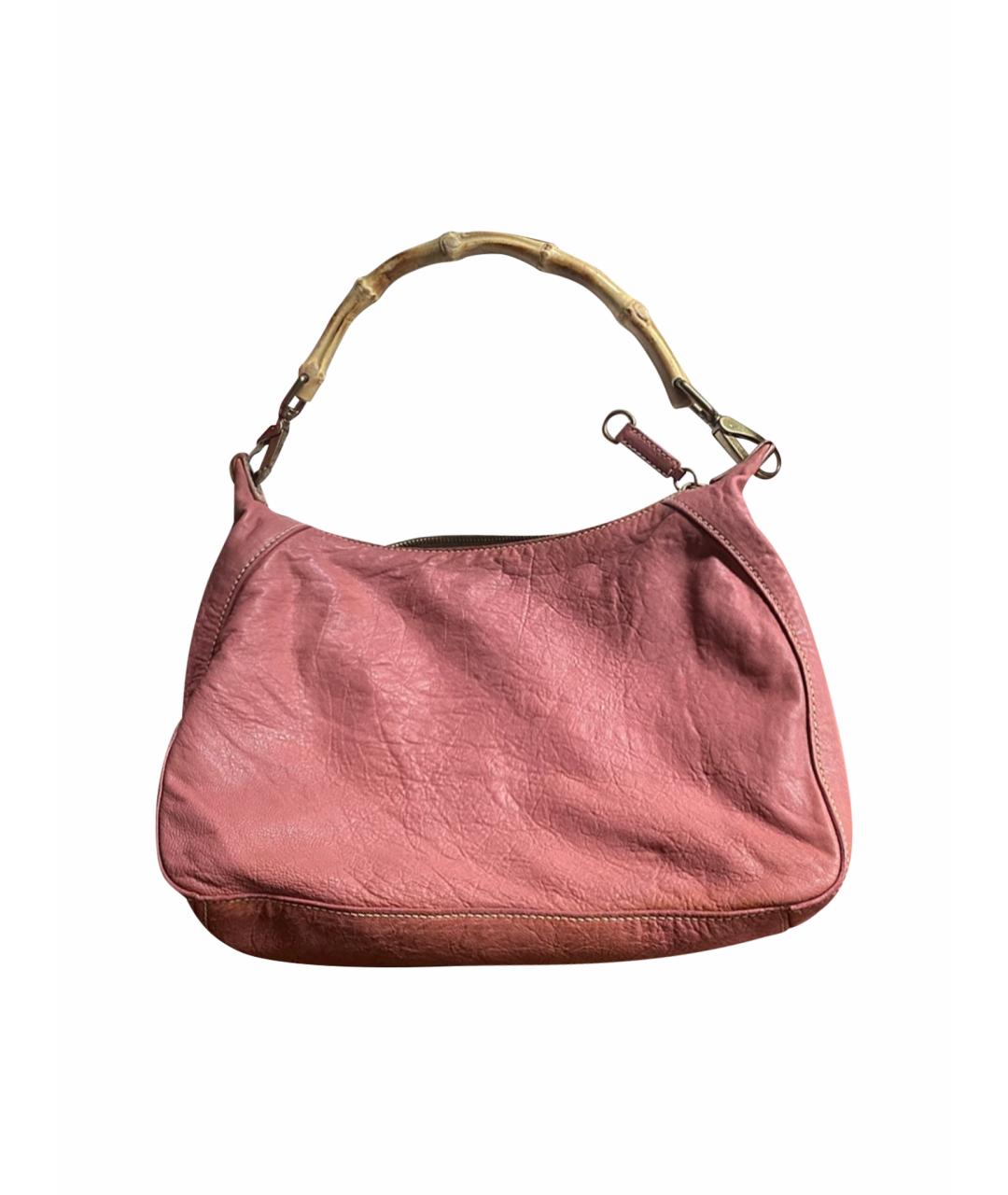 MIU MIU Розовая кожаная сумка с короткими ручками, фото 1