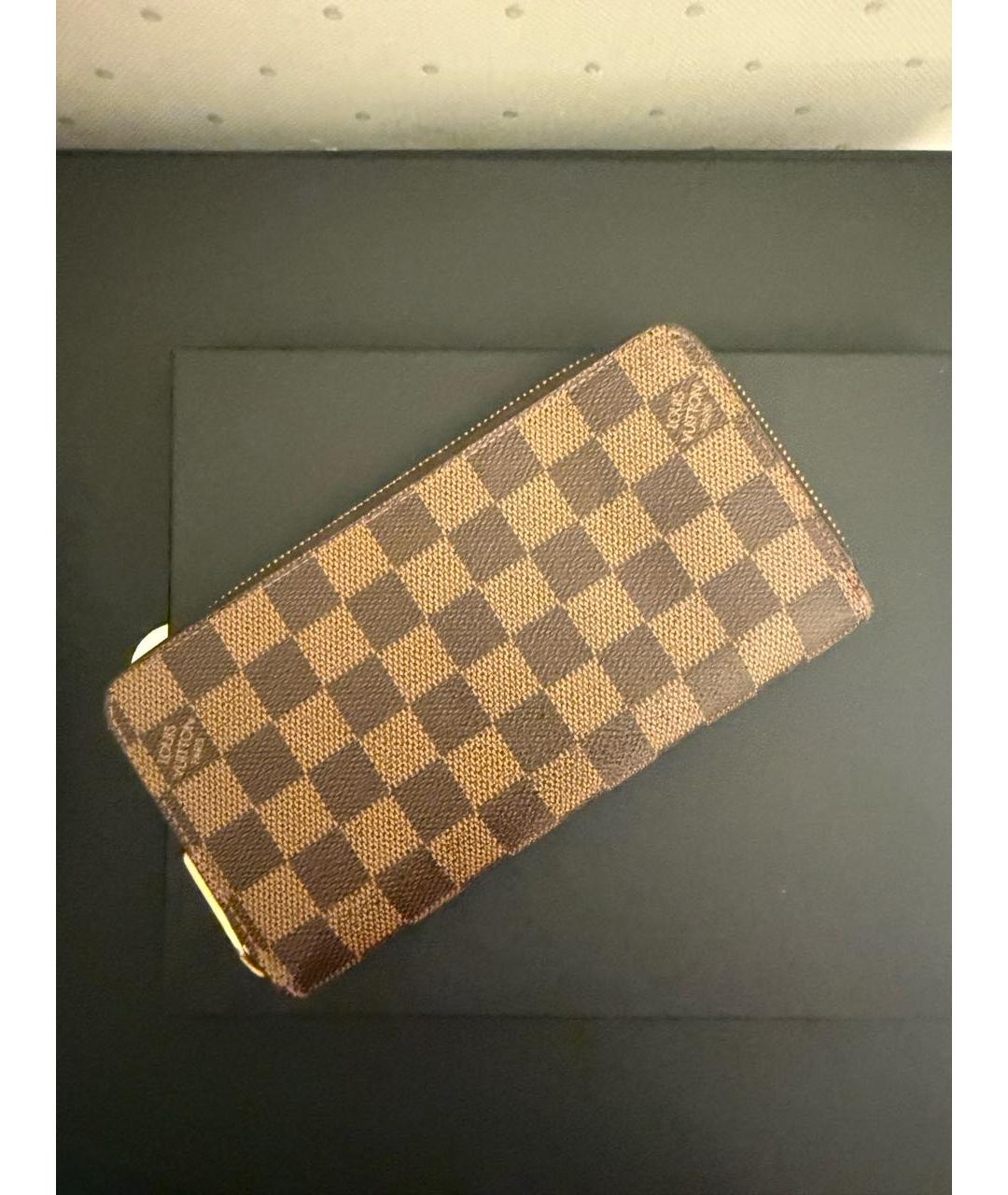 LOUIS VUITTON Коричневый кошелек из искусственной кожи, фото 3