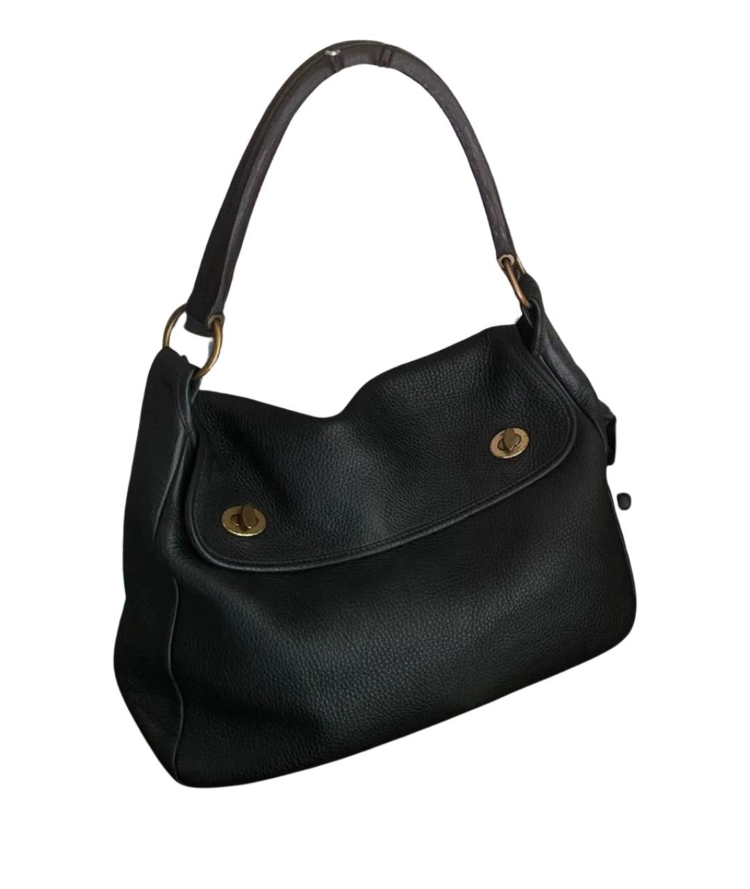 MIU MIU Черная кожаная сумка с короткими ручками, фото 1