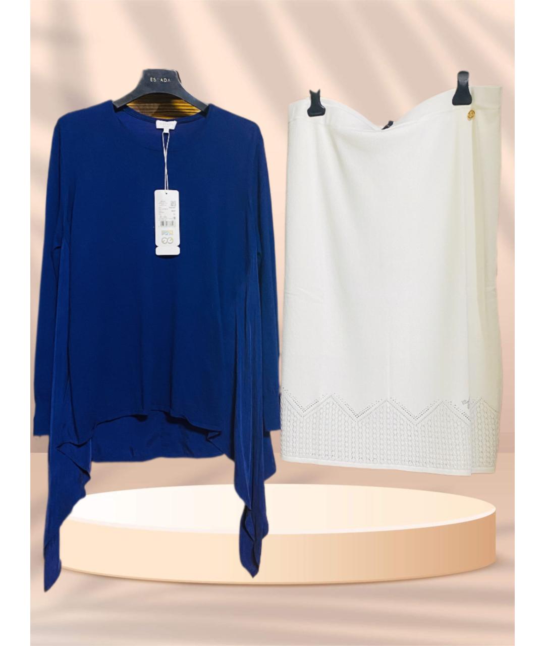 ESCADA Синий шерстяной костюм с юбками, фото 6