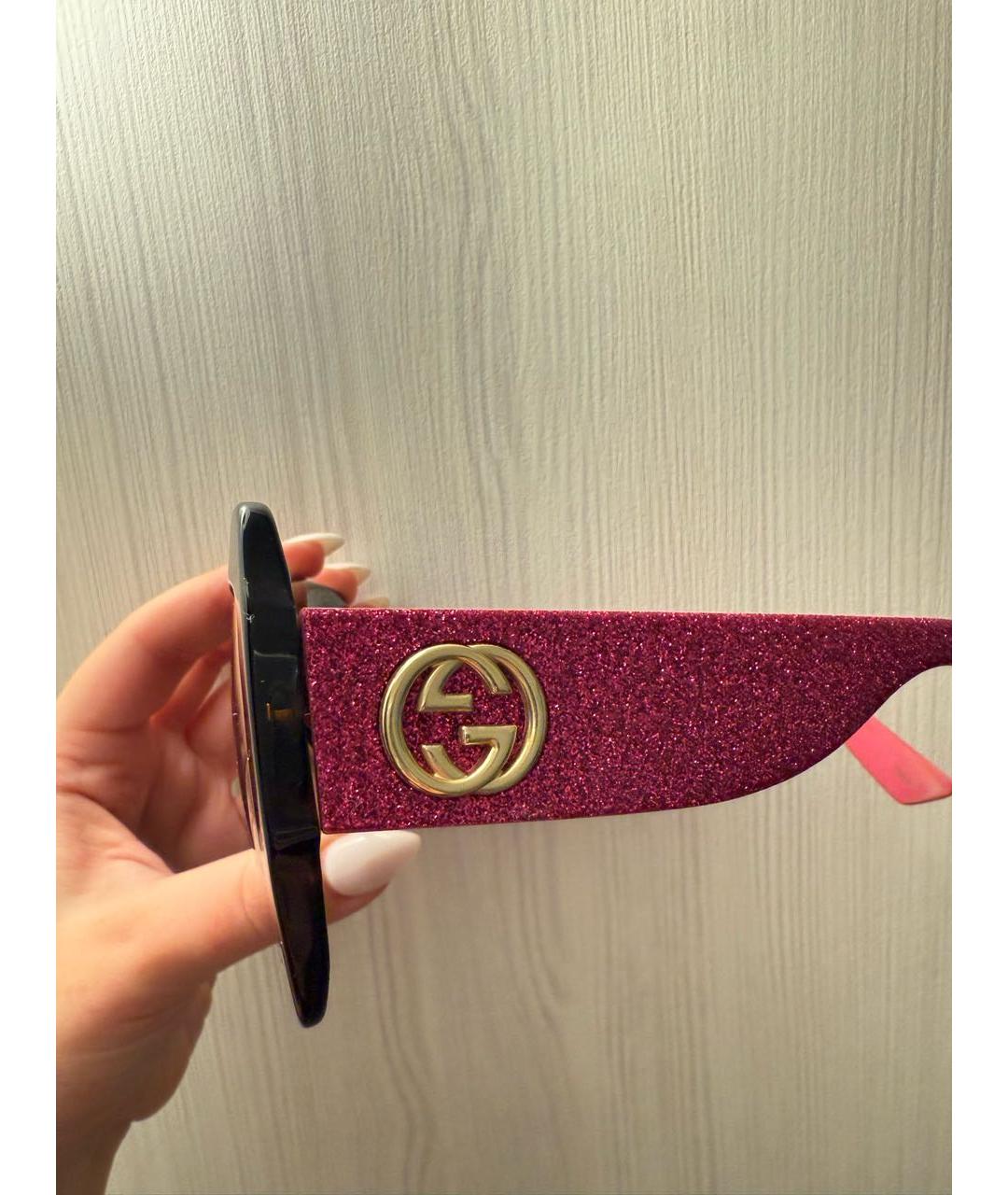 GUCCI Черные пластиковые солнцезащитные очки, фото 3