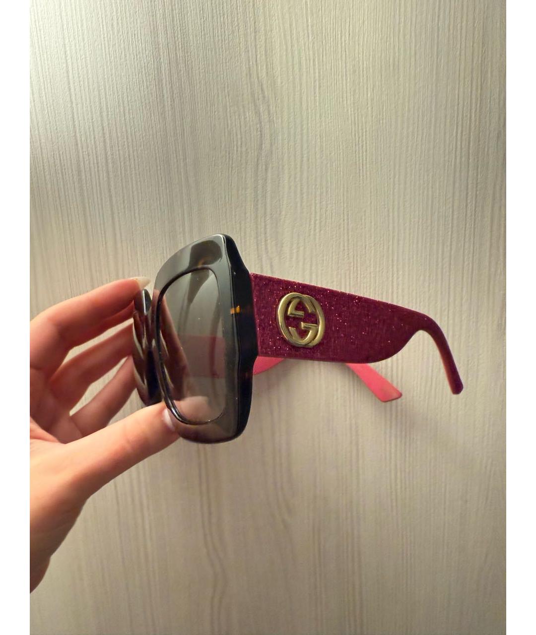 GUCCI Черные пластиковые солнцезащитные очки, фото 2