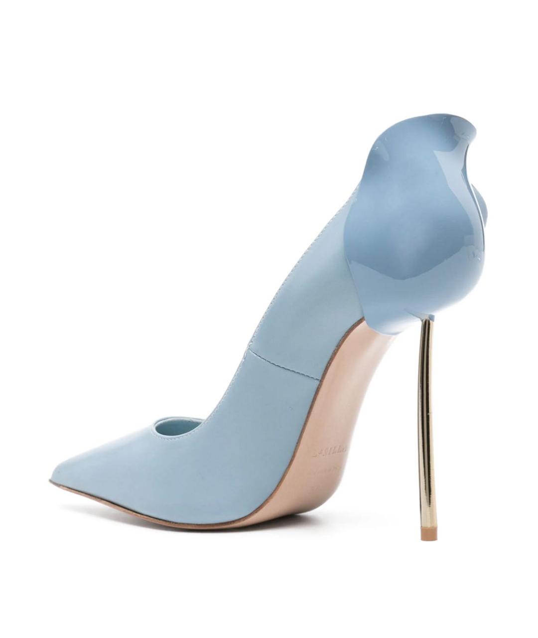 LE SILLA Голубые кожаные туфли, фото 4