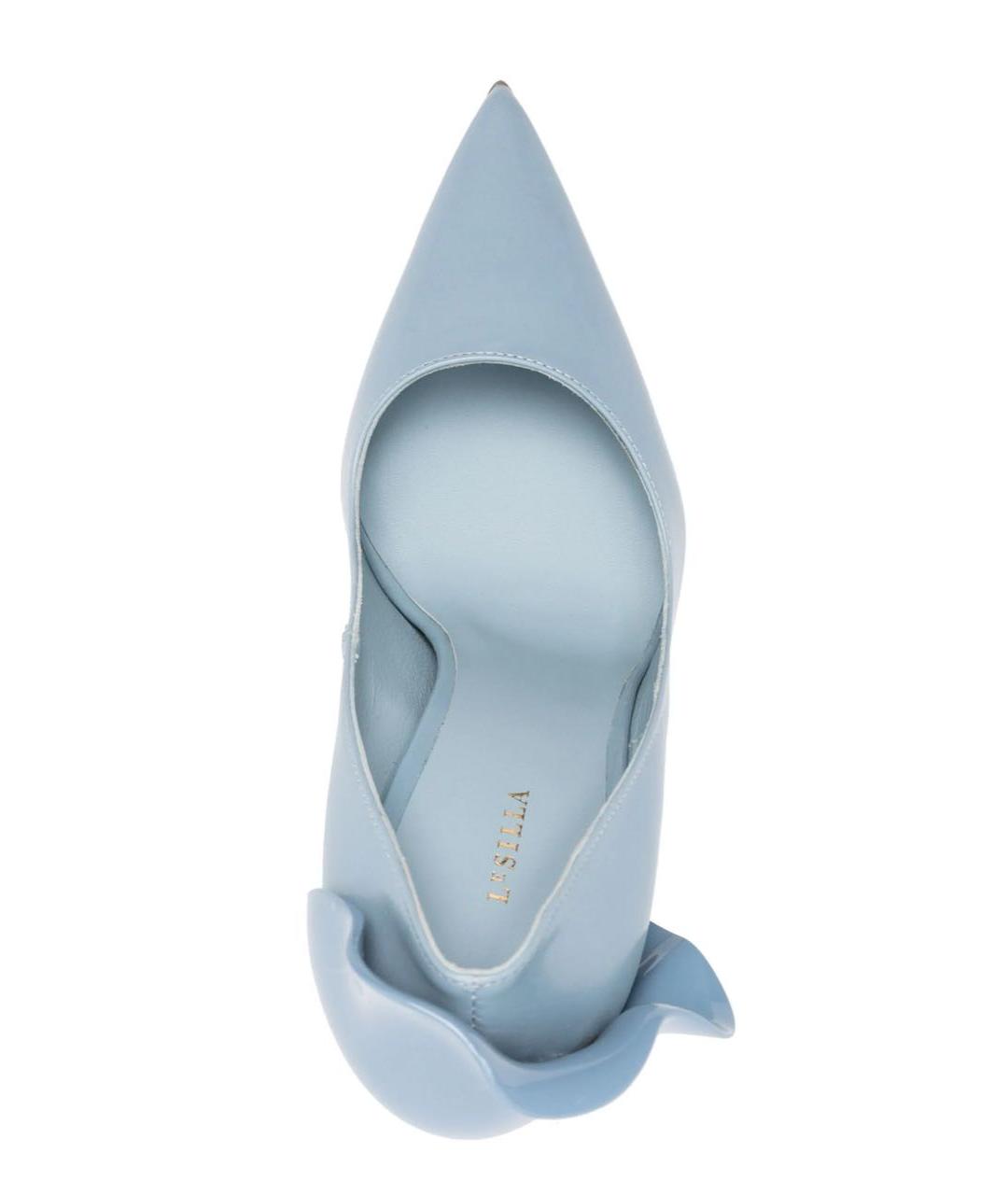 LE SILLA Голубые кожаные туфли, фото 5