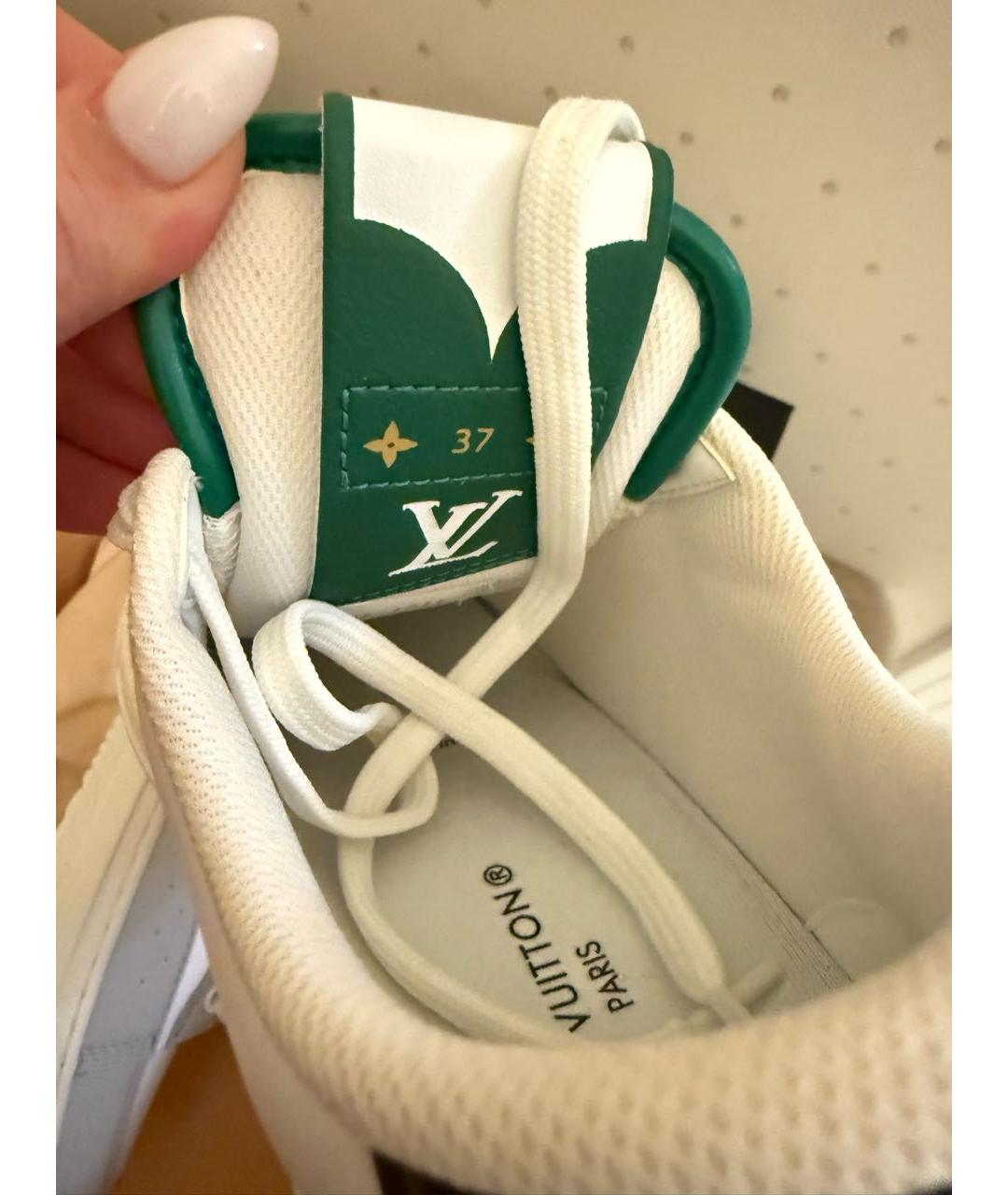 LOUIS VUITTON Белые кожаные кеды, фото 7