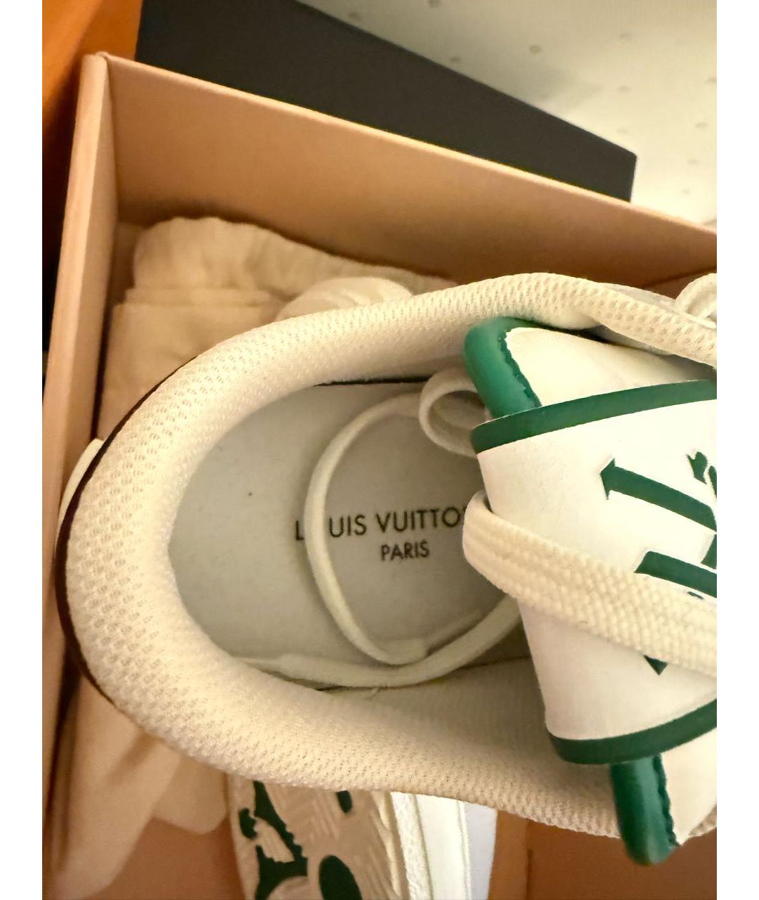 LOUIS VUITTON Белые кожаные кеды, фото 6